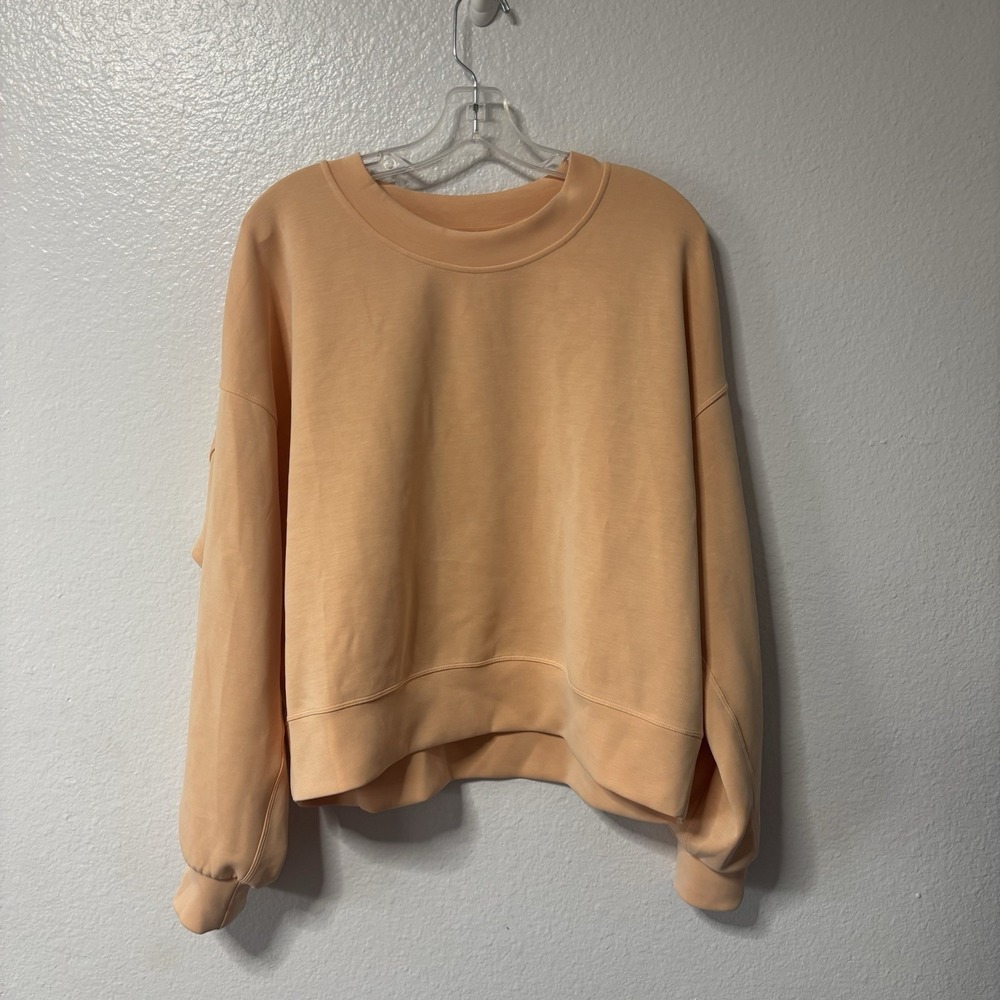Lululemon Softstreme Perfectly Oversized Cropped Crew Light Orange Size 10